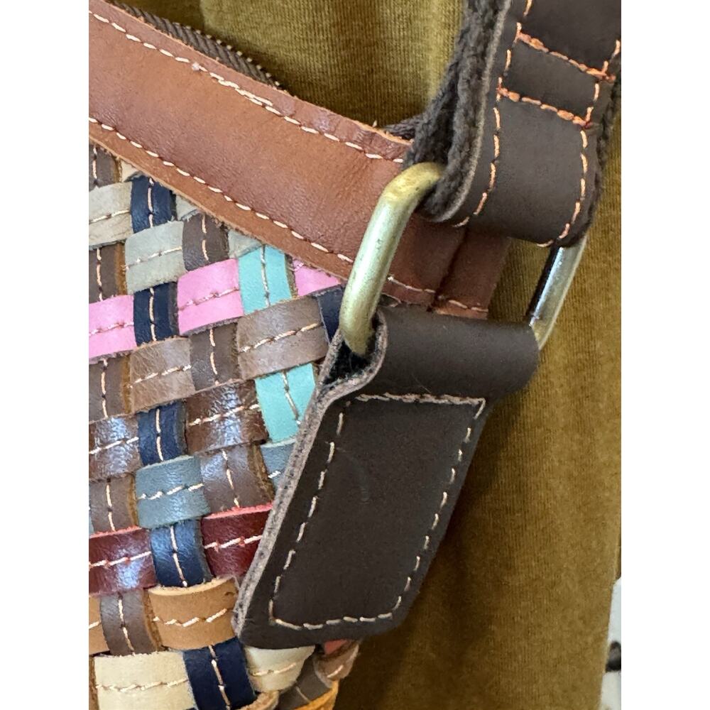 Ameri Leather Stella Woven Crossbody Shoulder Bag… - image 5